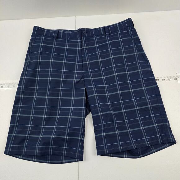 Nike Golf‎ Shorts blue plaid size 36 mens 5242 - Picture 1 of 10